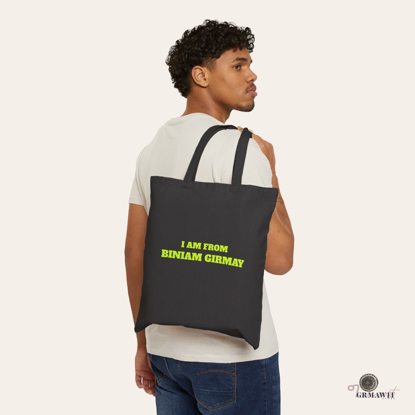 Binyam Girmay | Cotton Canvas Tote Bag Bags Grmawit