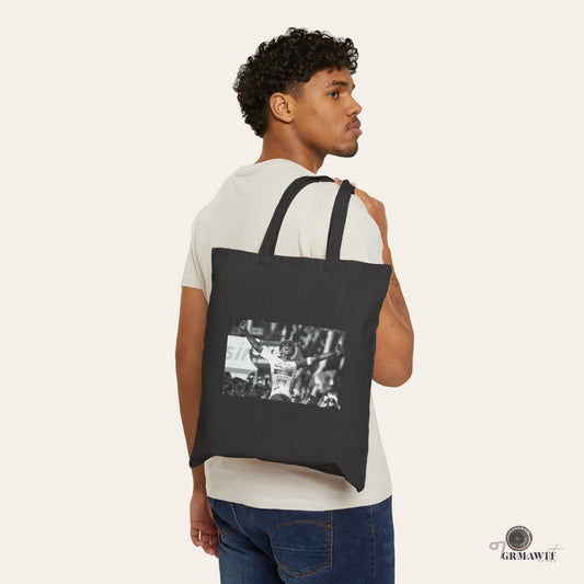 Binyam Girmay | Cotton Canvas Tote Bag Bags Grmawit Black 15" x 16"