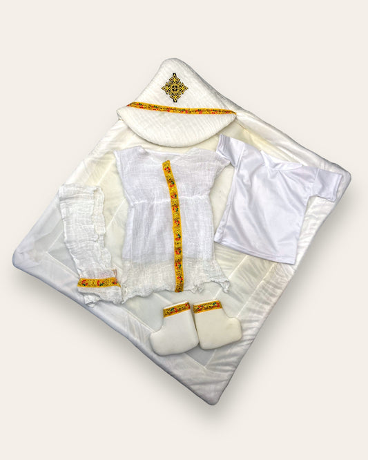 Copy of Traditional Eritrean/Ethiopian Baptism Clothing Set | #4 | Grmawit