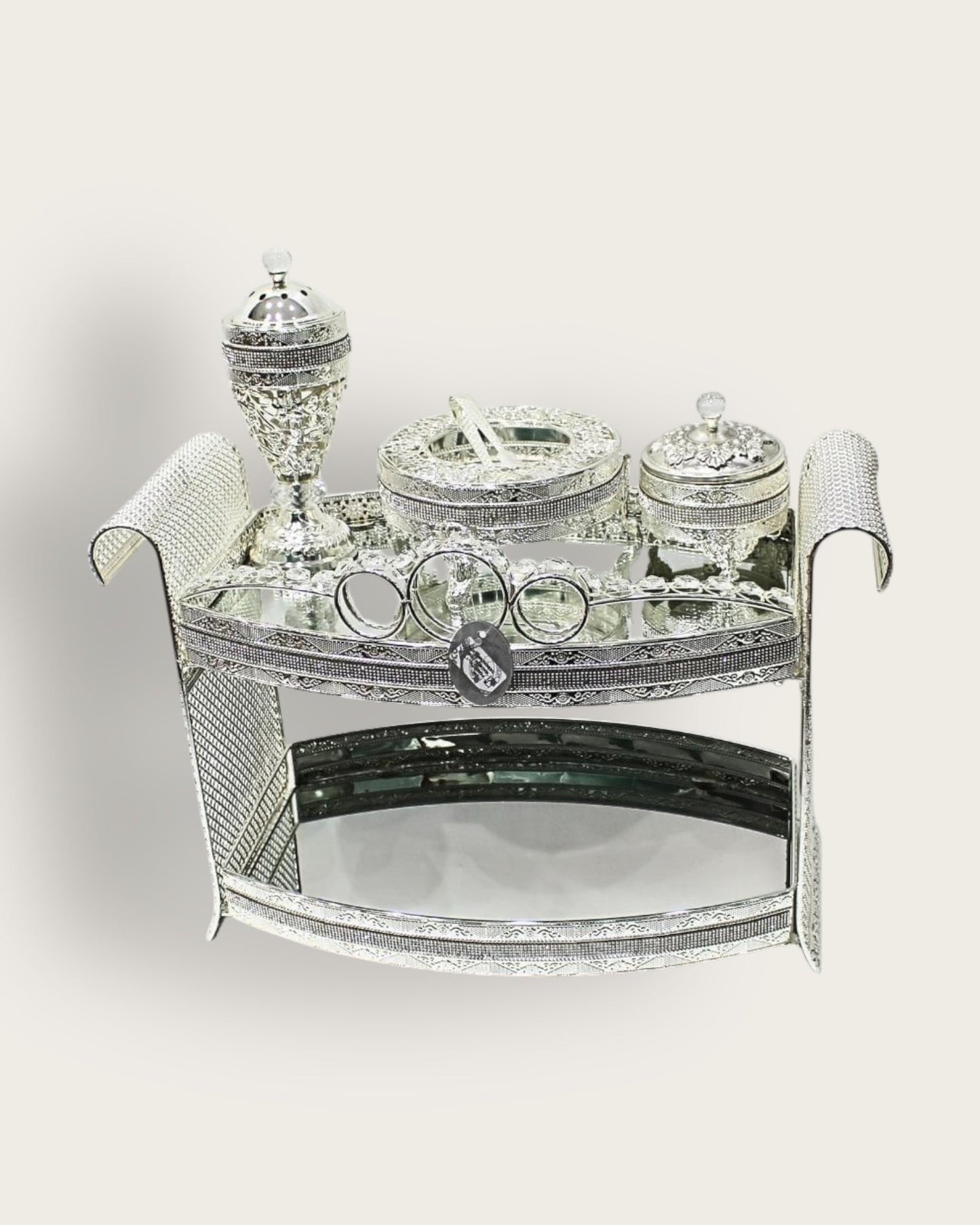 Ethiopian Traditional Coffee Table Set | Golden Extras Grmawit Silver #2