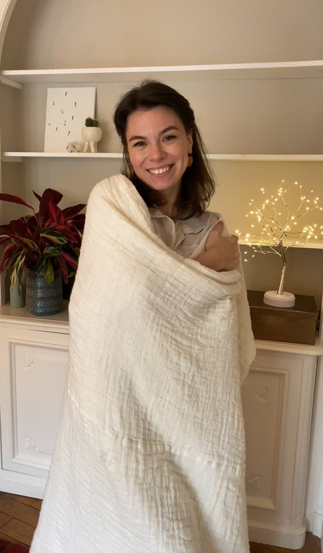 Ftal Gabi 100% Cotton Woven Blanket Blankets Grmawit