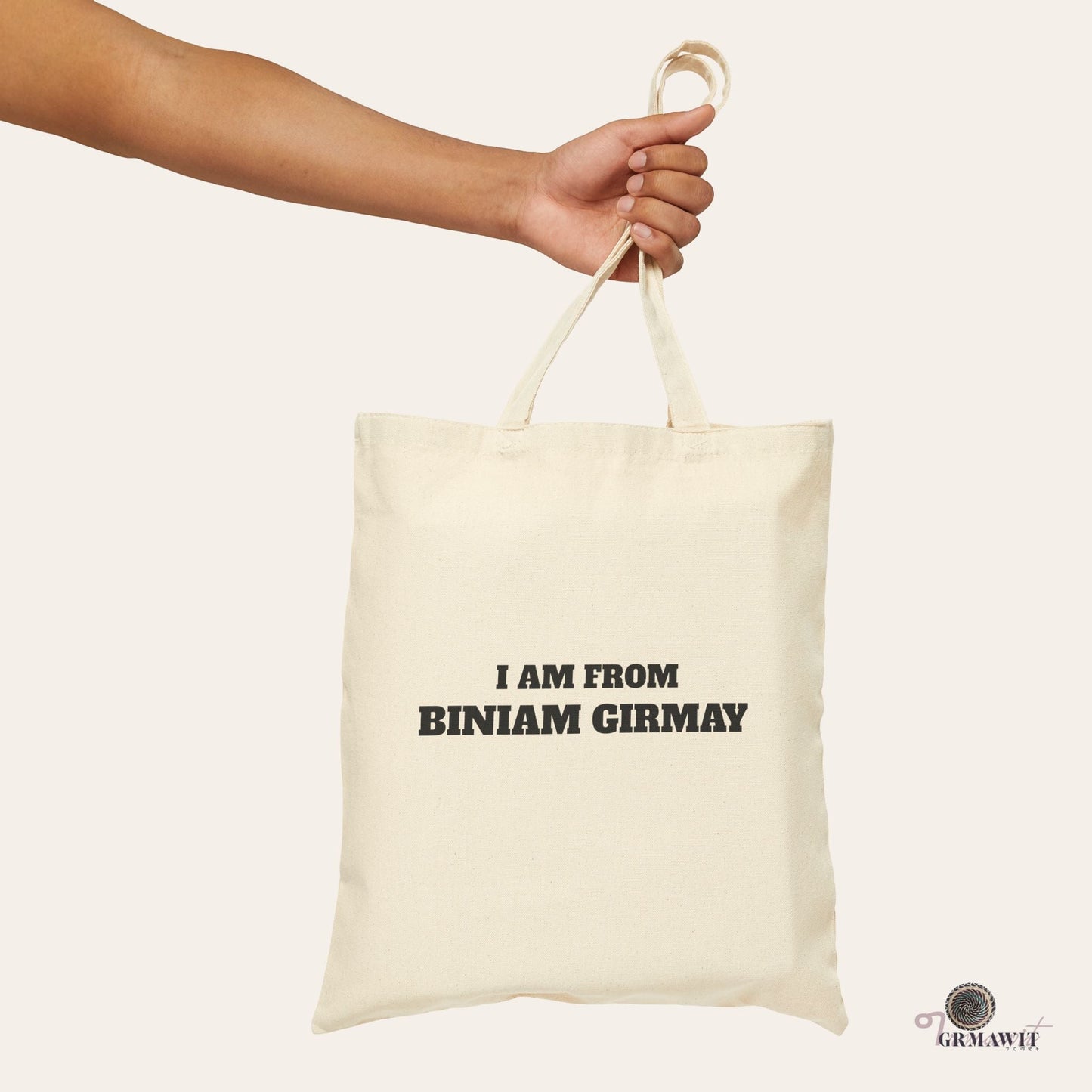 It's our moment Cotton Canvas Tote Bag | Biniam Girmay Bags Printify