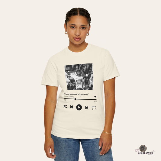 It's Our Moment, It's Our Time | Unisex Garment-Dyed T-shirt | Biniam Girmay T-Shirt Grmawit Ivory S