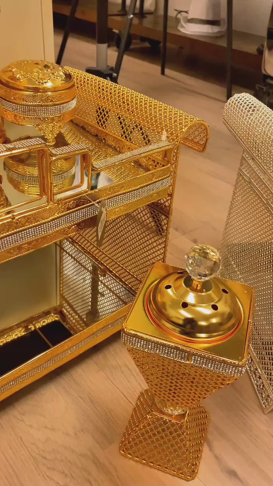 Ethiopian Traditional Coffee Table Set | Golden