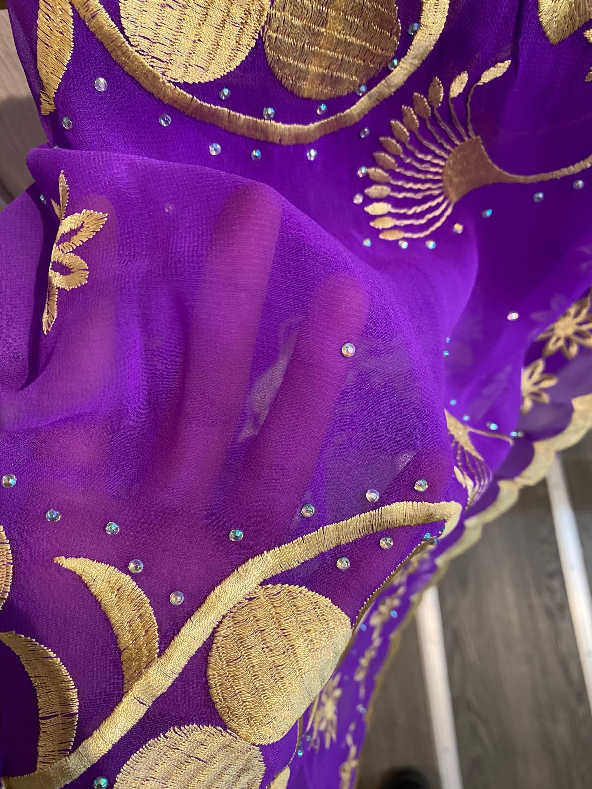 Purple Rhinestone Shawl – Elegant & Cozy Extras Grmawit