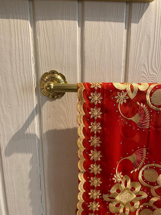 Red Rhinestone Shawl – Elegant & Cozy Extras Grmawit