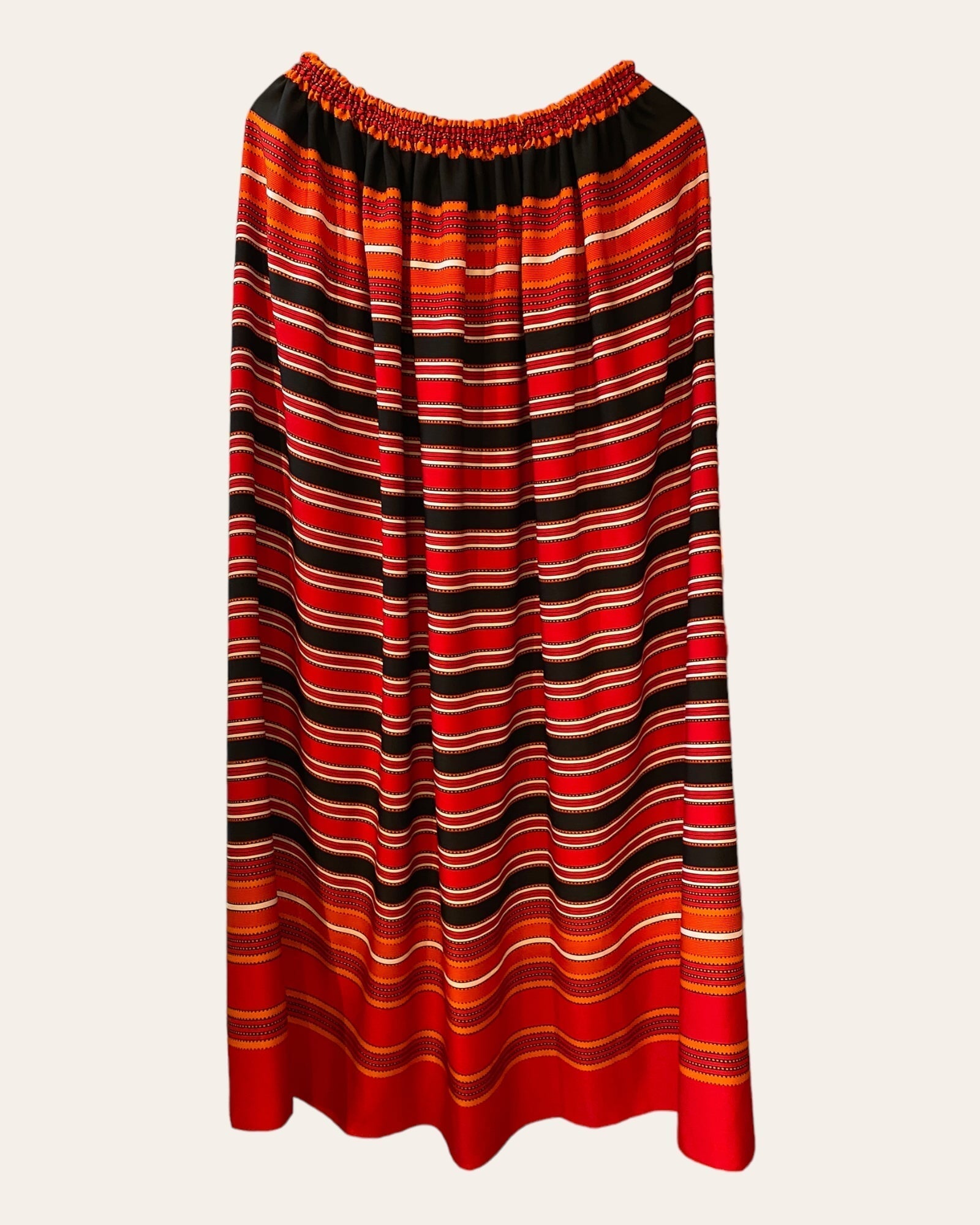 Traditional Eritrean Caftan (Kunama Dress) Extras Grmawit Red Skirt