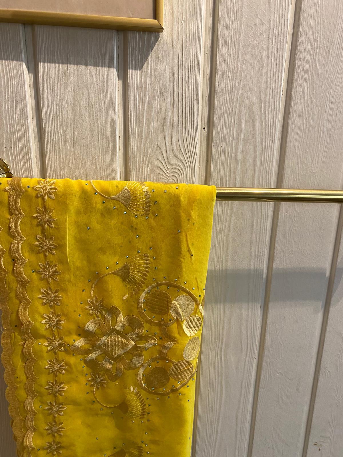 Yellow Rhinestone Shawl – Elegant & Cozy #2 Extras Grmawit