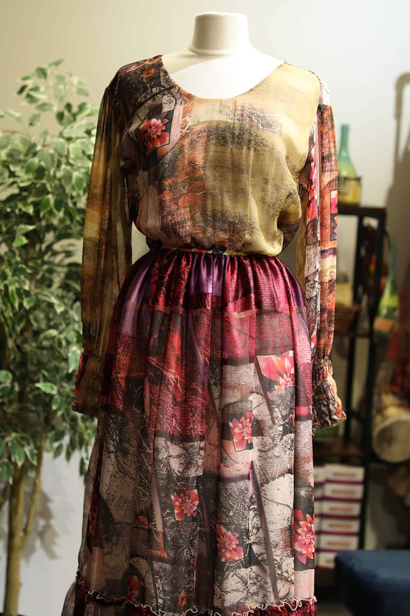 Aisha Chiffon Dress Grmawit Extra Large Pink