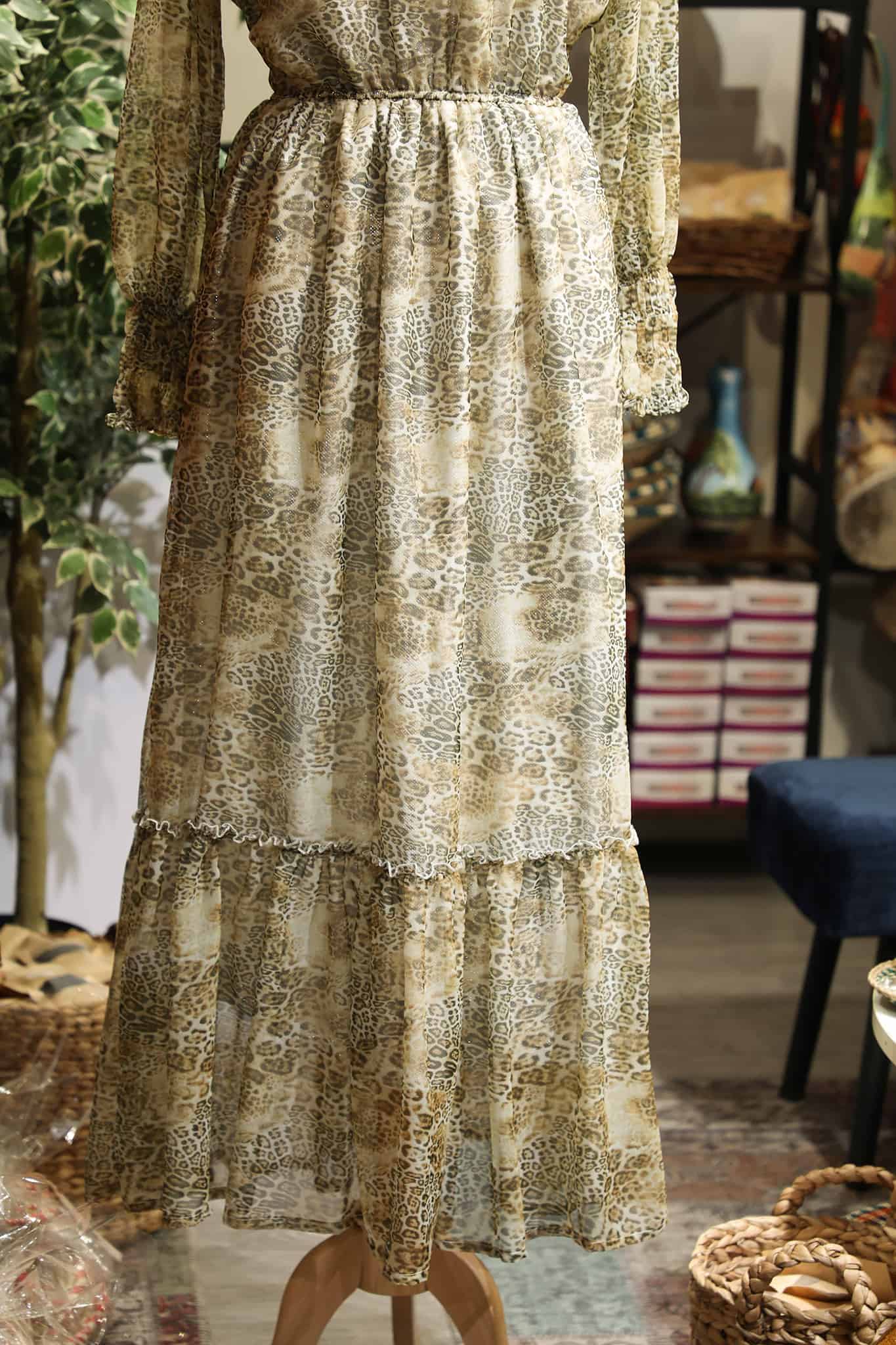 Aster Chiffon Dress Grmawit Extra Large Green