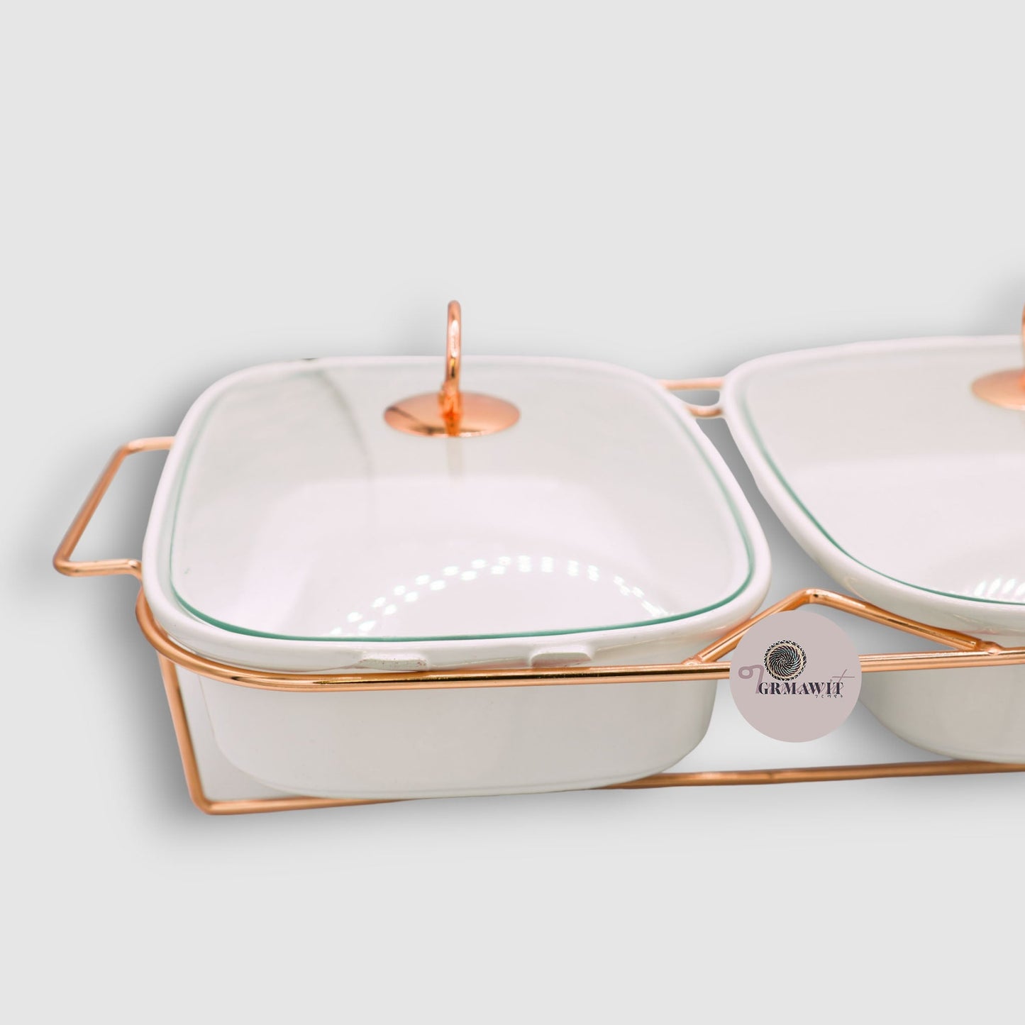 Ceramic Food Warmer Set of 2 | Plain Extras Grmawit