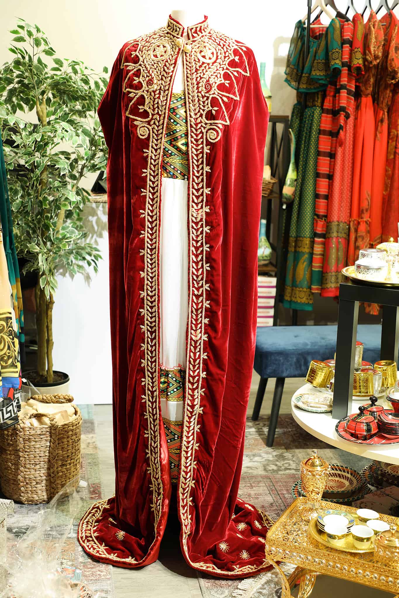 Kabba Chiffon Dress Grmawit Red Set