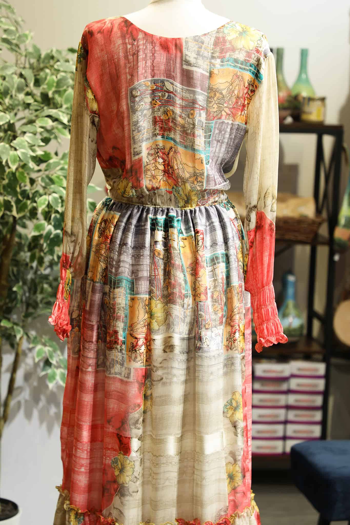 Lidya Chiffon Dress Grmawit Large Red