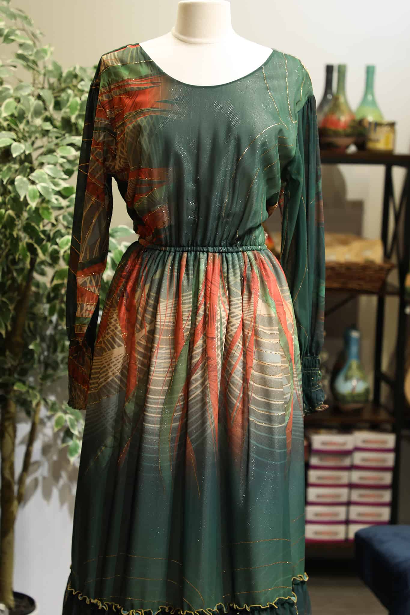 Lilli Chiffon Dress Grmawit Large Light Green