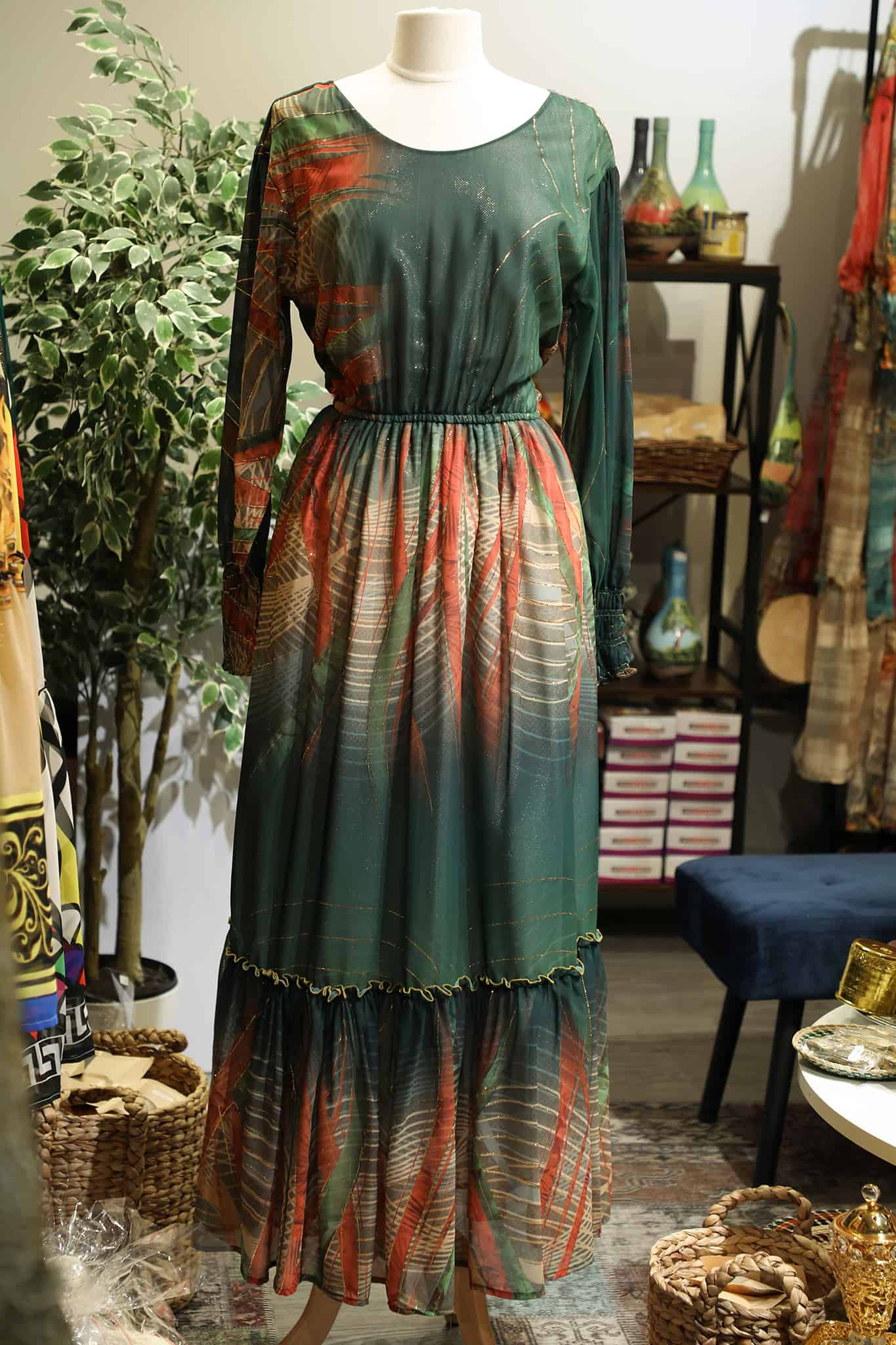 Lilli Chiffon Dress Grmawit Small / Medium Light Green