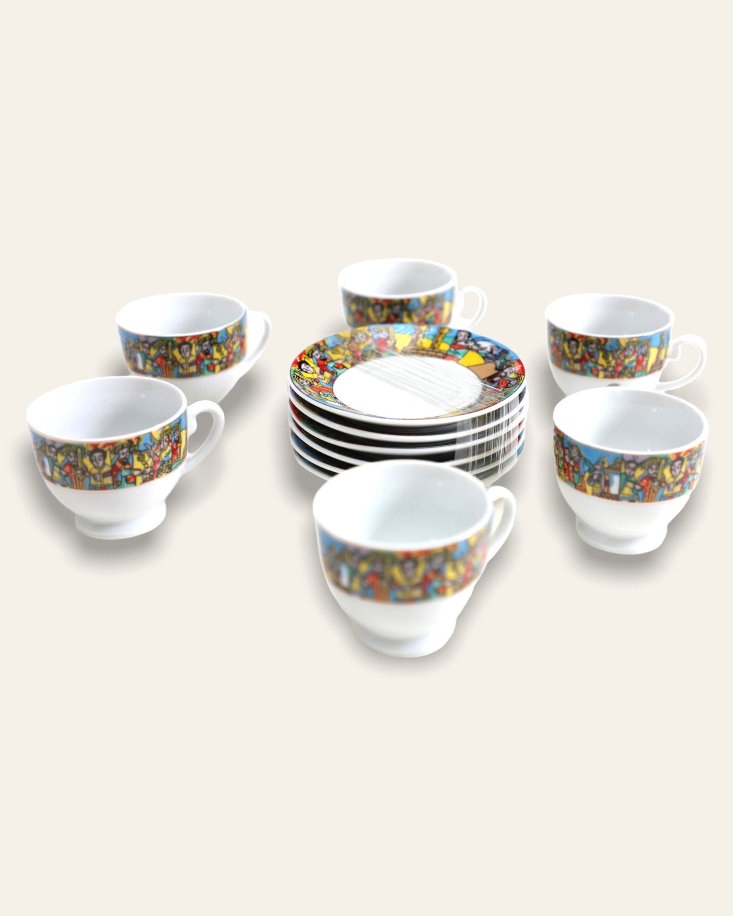 Saba Tlet Coffee Cup & Saucer 6+6/set Extras Grmawit