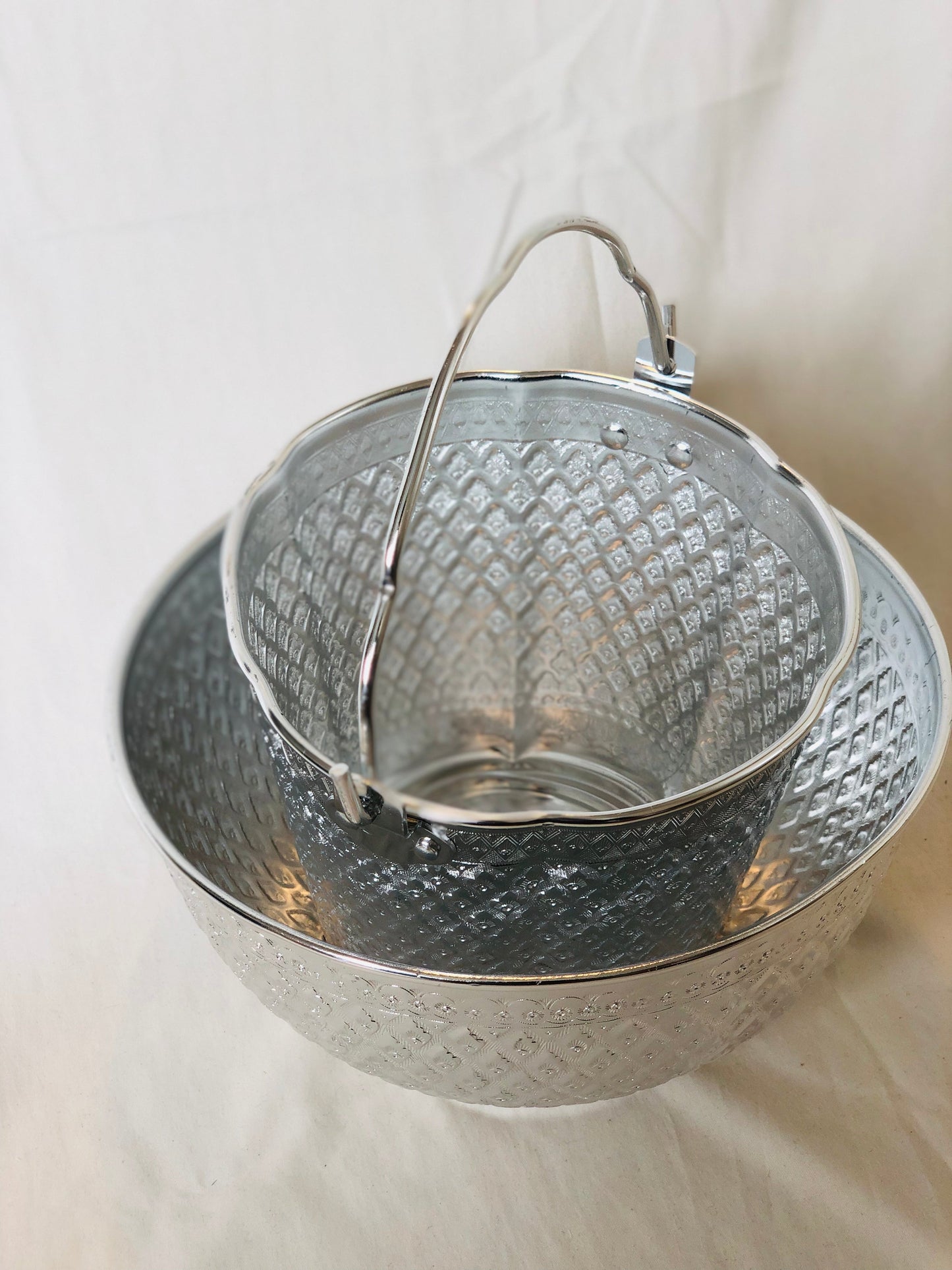 Silver Plated Bucket and Bowl Set Extras Grmawit 