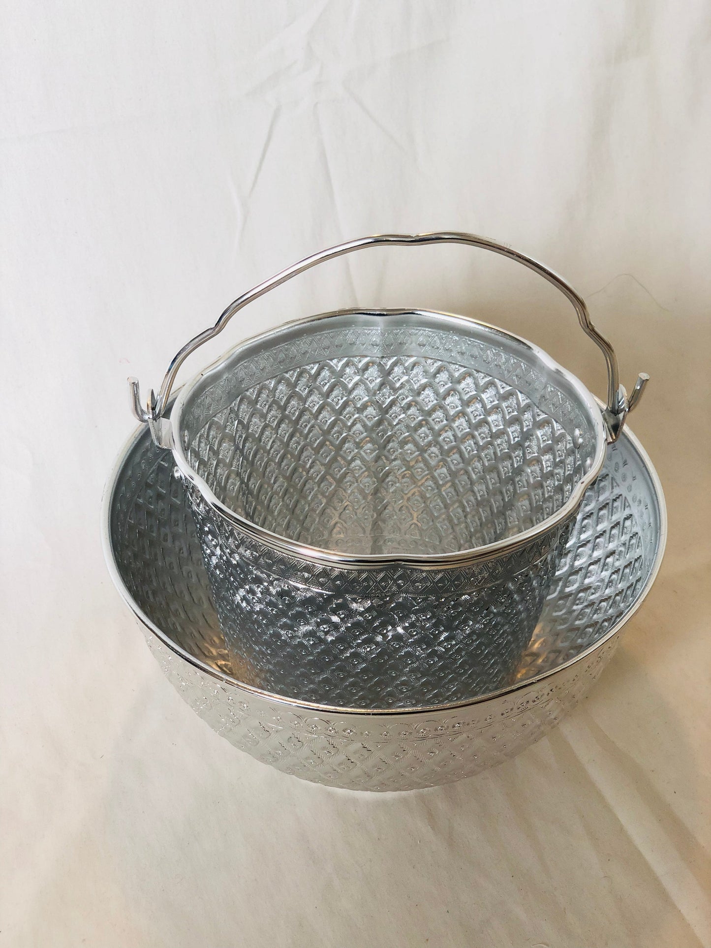 Silver Plated Bucket and Bowl Set Extras Grmawit 