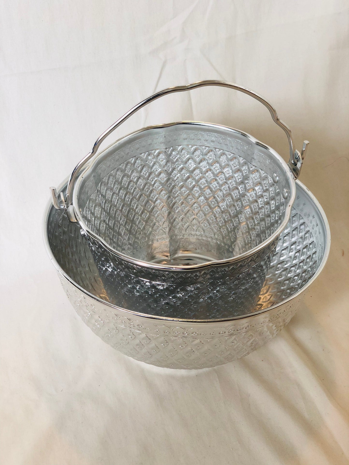 Silver Plated Bucket and Bowl Set Extras Grmawit 