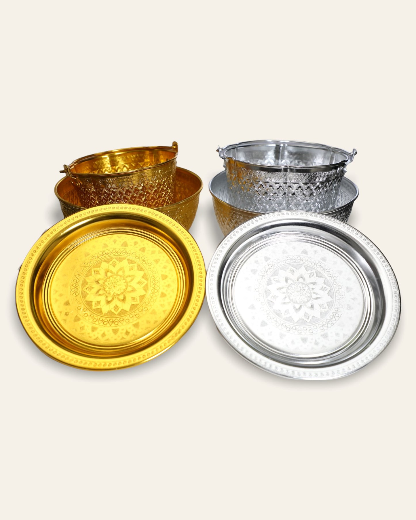 Silver Plated Bucket and Bowl Set Extras Grmawit