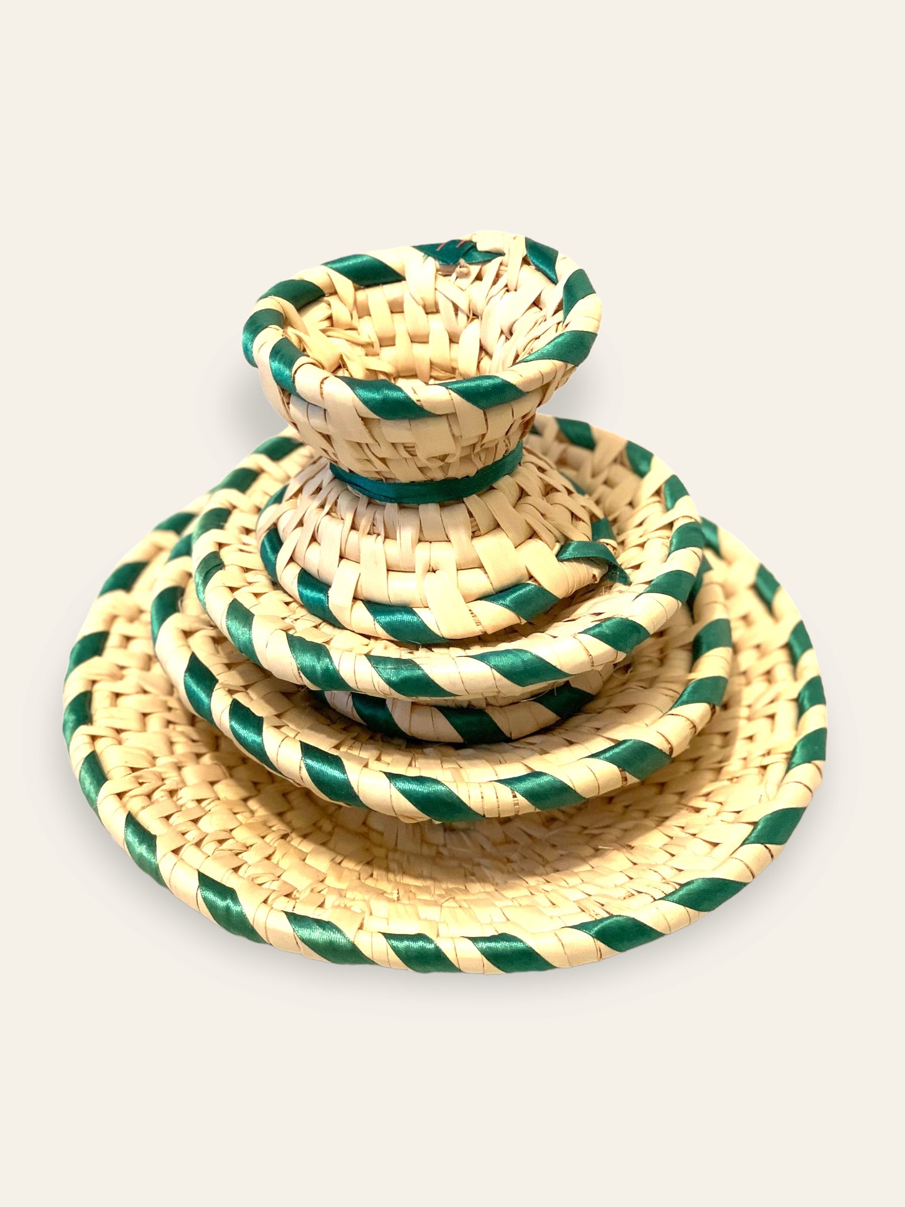 Traditional Basket Set Extras Grmawit Dark Green 