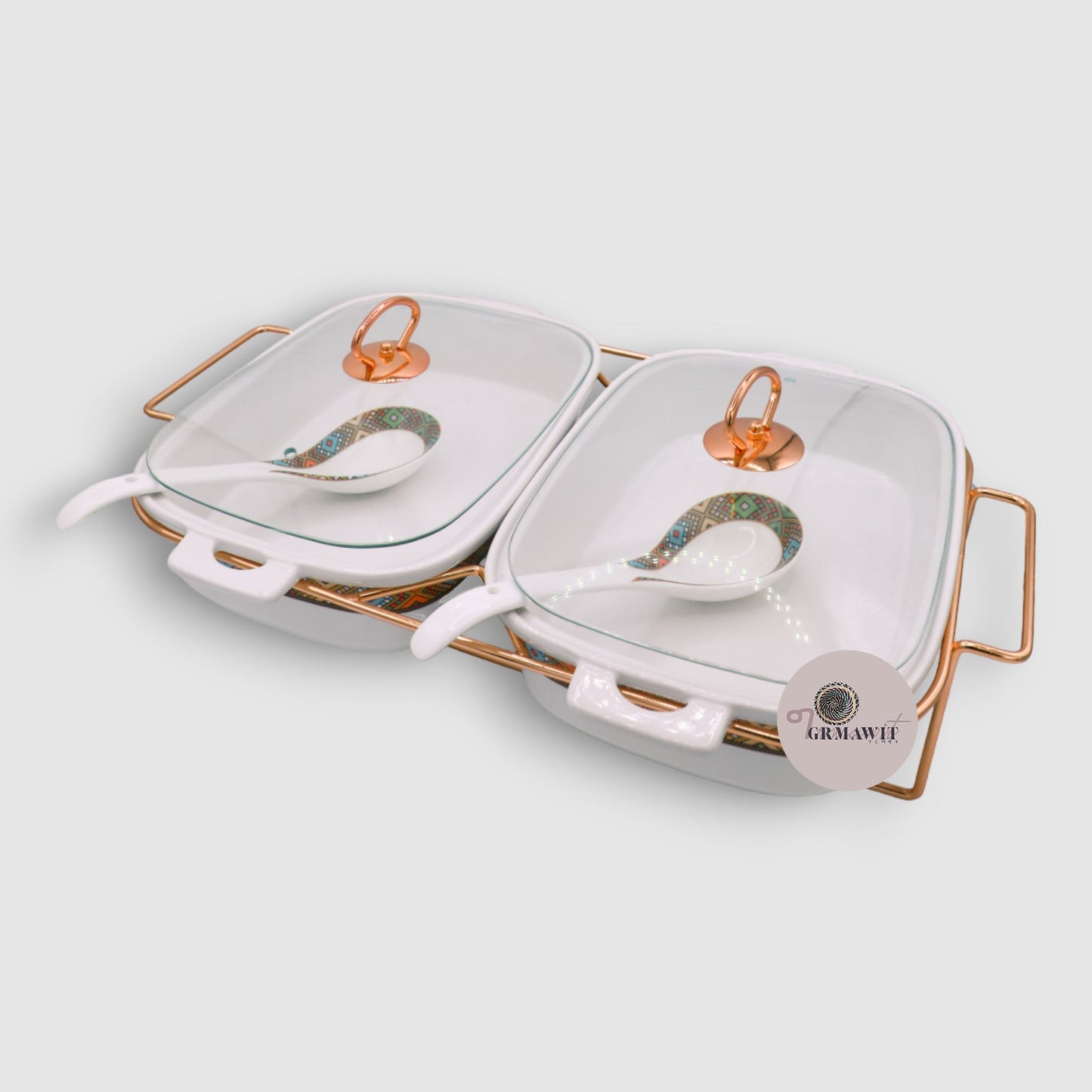 Traditional Ceramic Serving Tray Extras Grmawit