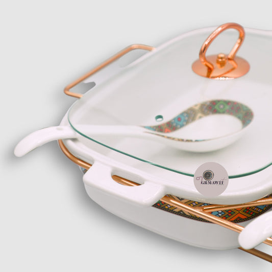 Traditional Ceramic Serving Tray Extras Grmawit