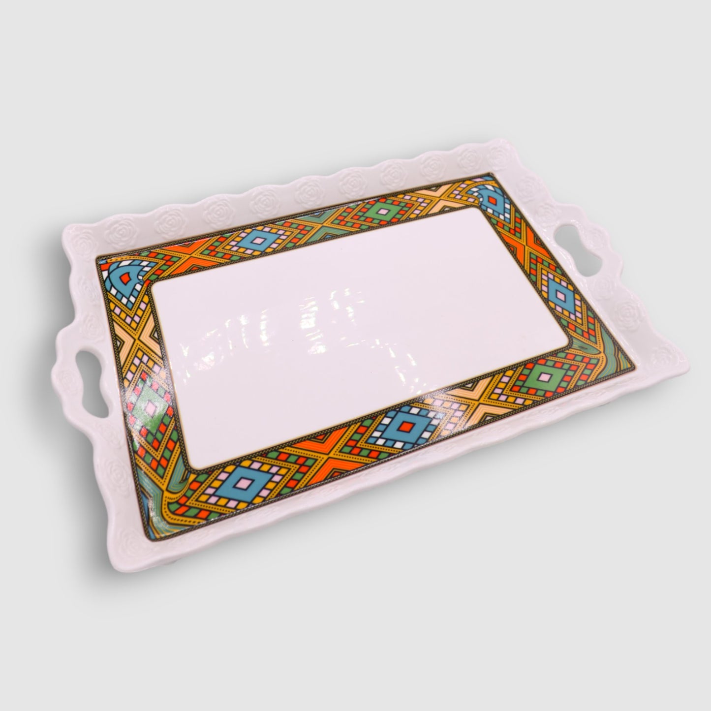 Traditional Ceramic Serving Tray Grmawit