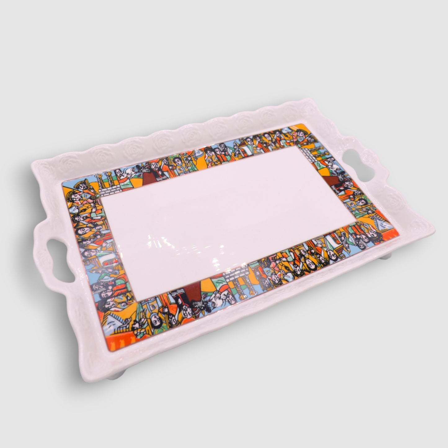 Traditional Ceramic Serving Tray Grmawit