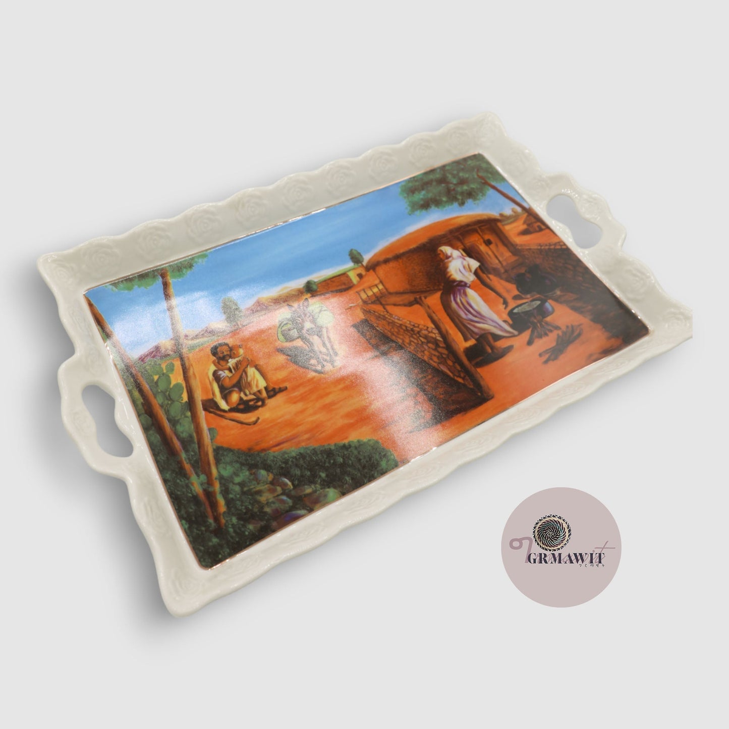 Traditional Eritrean Serving Tray Grmawit