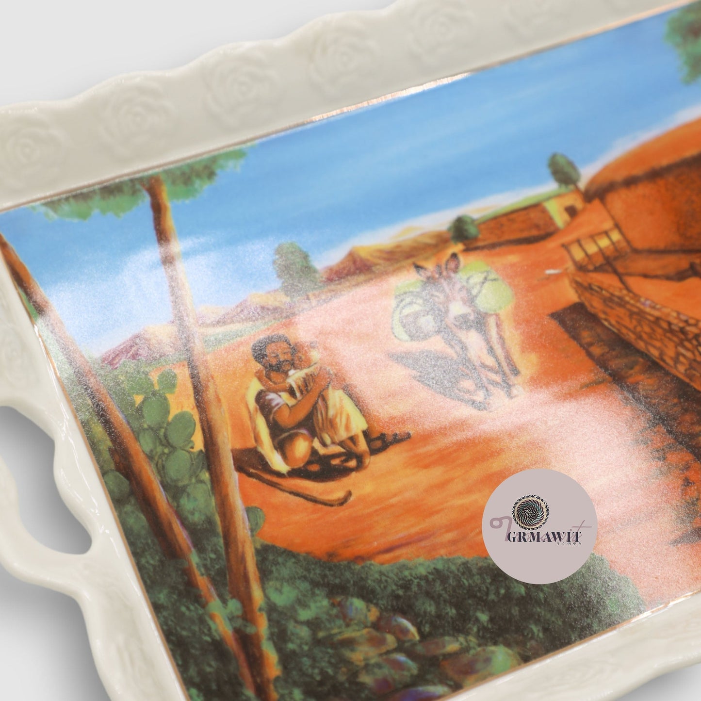 Traditional Eritrean Serving Tray Grmawit