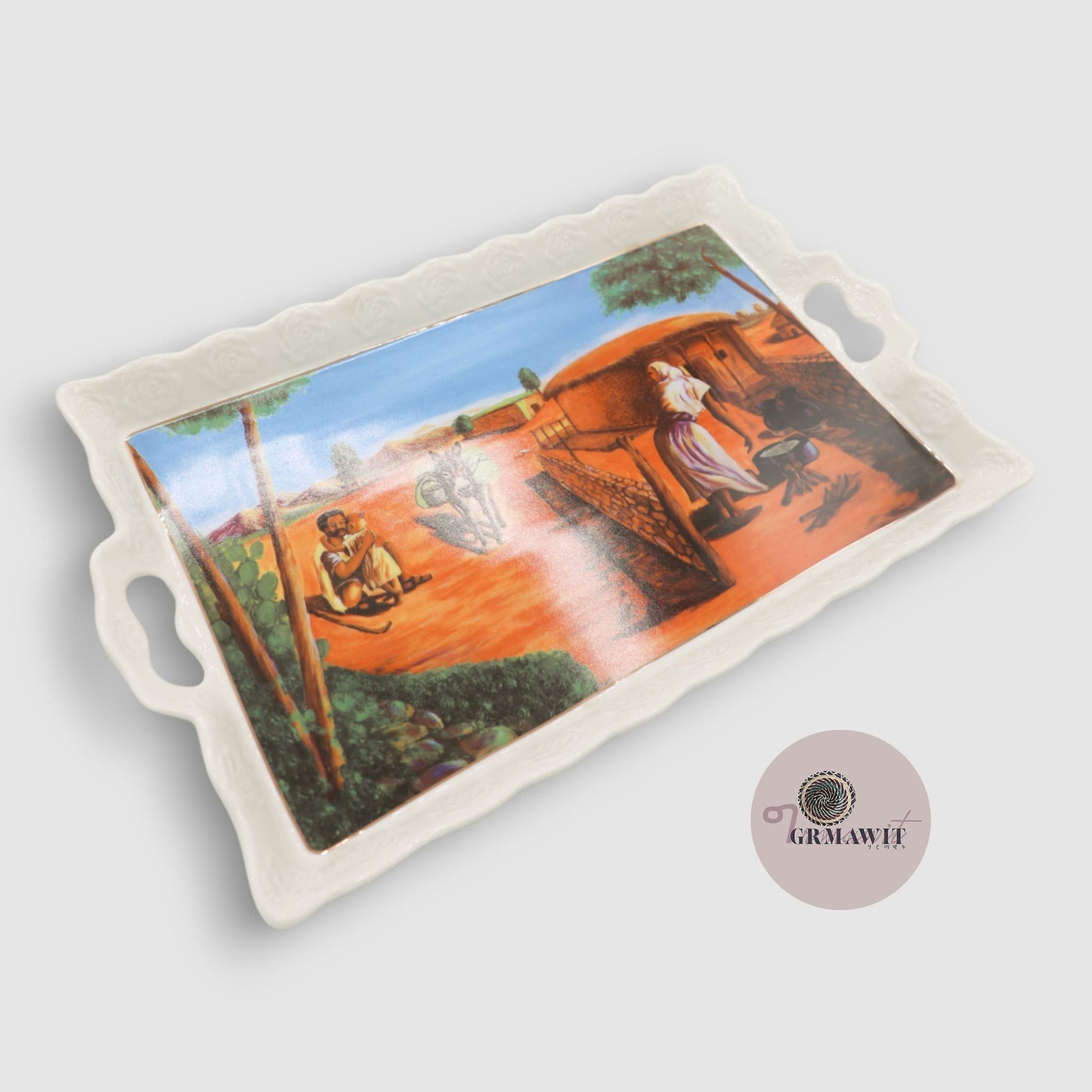 Traditional Eritrean Serving Tray Grmawit