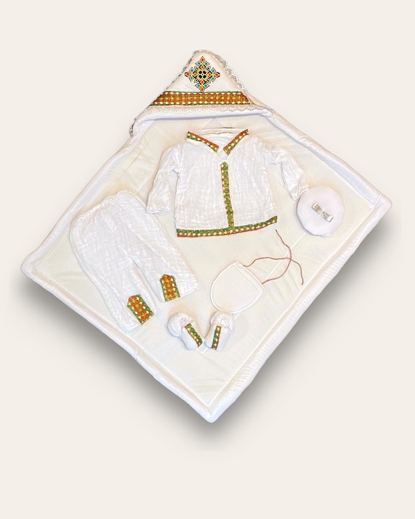 Traditional Eritrean/Ethiopian Baptism Clothing Set | #2 | Grmawit