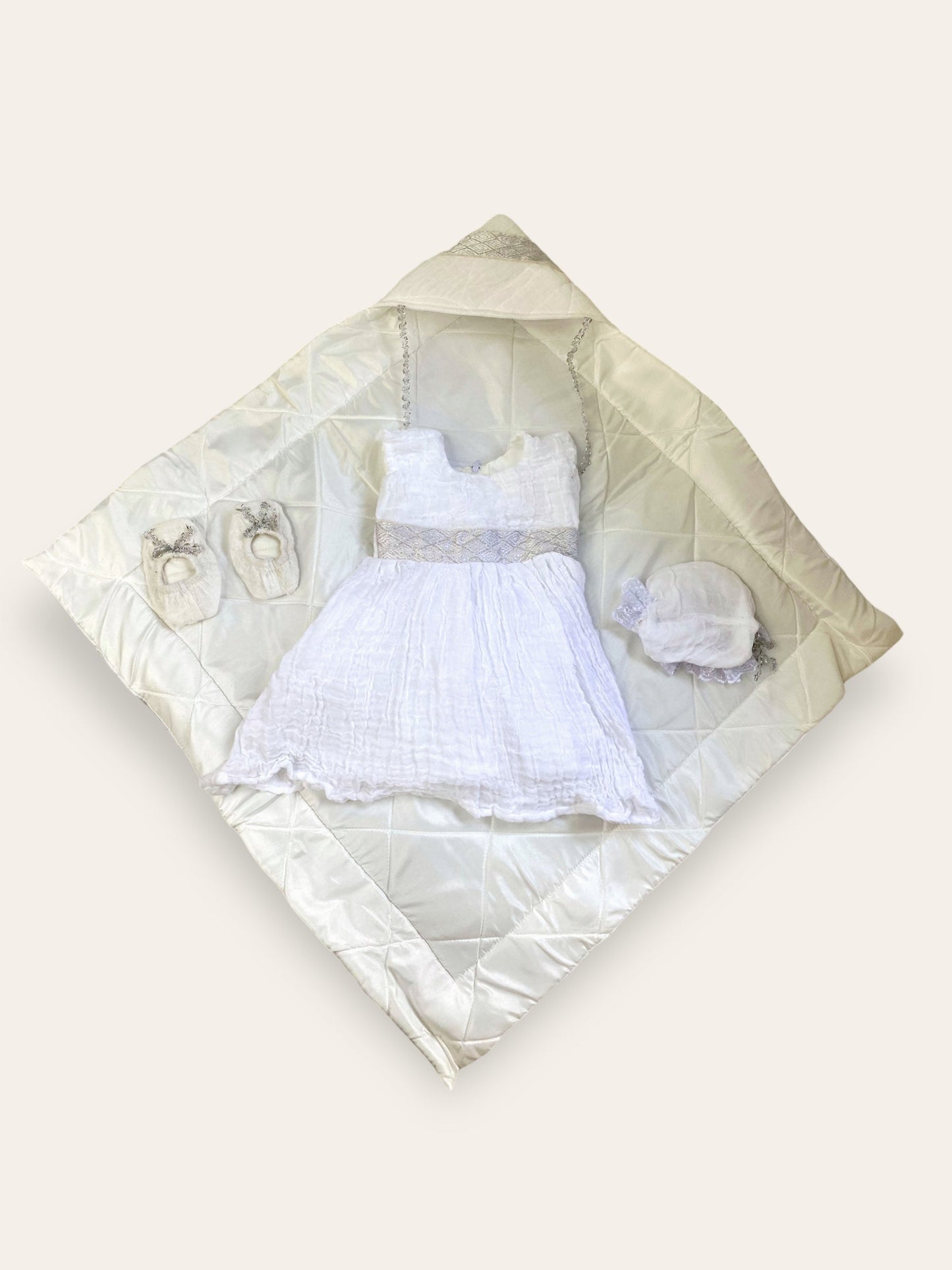 Traditional Eritrean/Ethiopian Baptism Clothing Set | #3 Grmawit White 