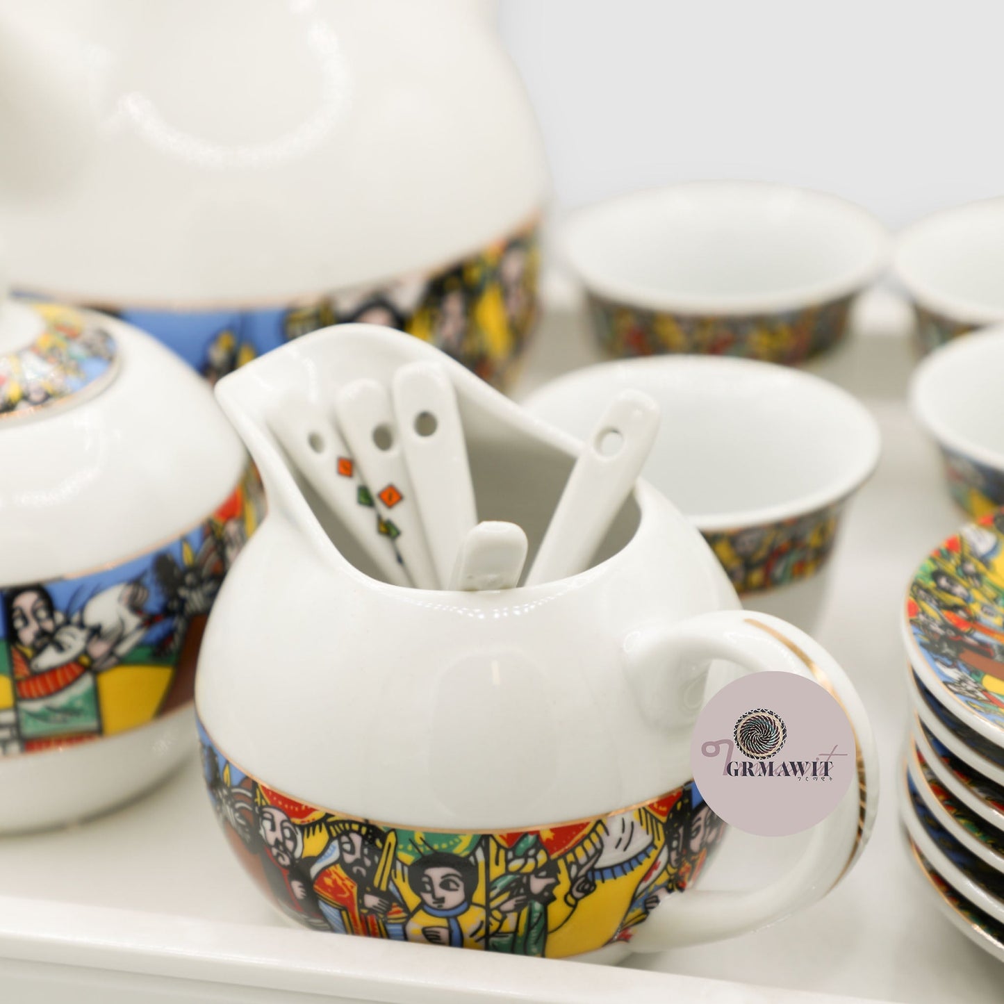 Traditional Ethiopian Coffee Top Set Grmawit