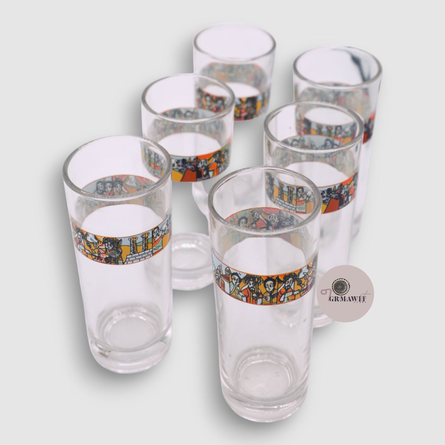 Traditional Ethiopian / Eritrean Glass Cups | Tlet Extras Grmawit