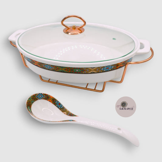 Traditional Ethiopian / Eritrean Serving Tray Extras Grmawit