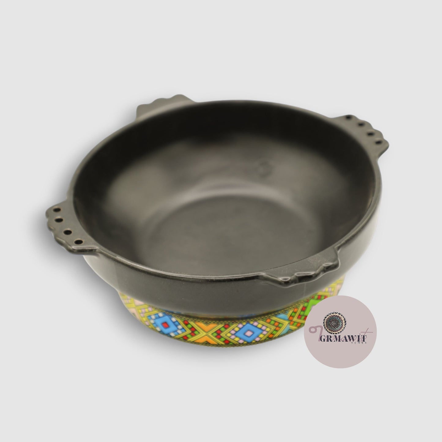 Tradtional Ethiopian / Eritrean Ceramic Kitfo Plate Grmawit