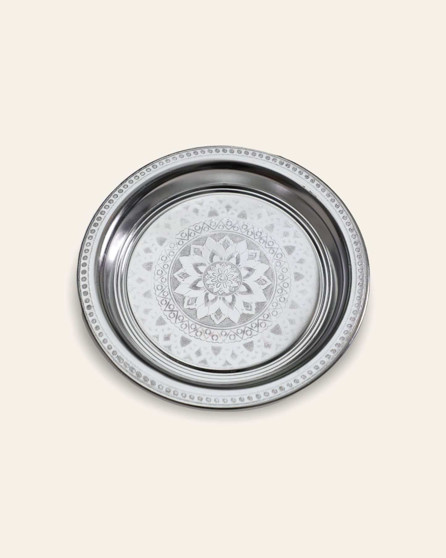 Vintage Silver Plated Round Serving Plate Extras Grmawit