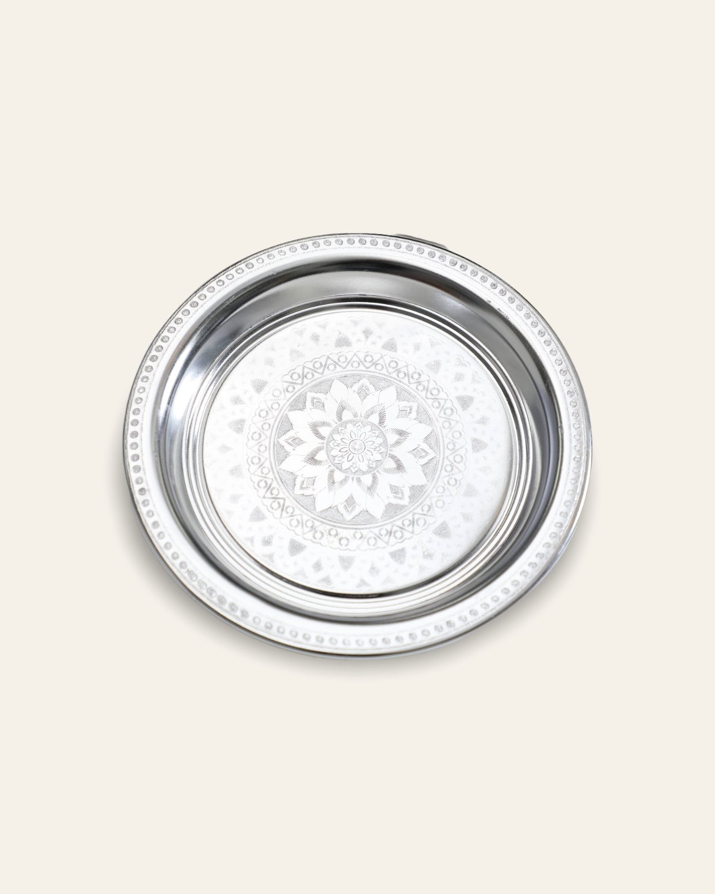 Vintage Silver Plated Round Serving Plate Extras Grmawit