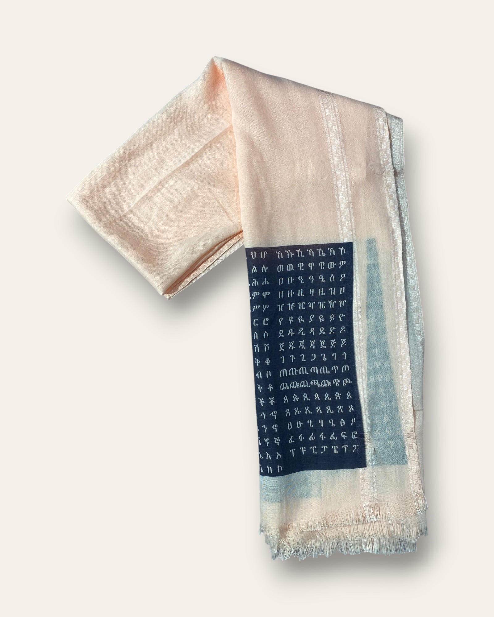 100% Viscose Traditional Scarf with Alphabet #3