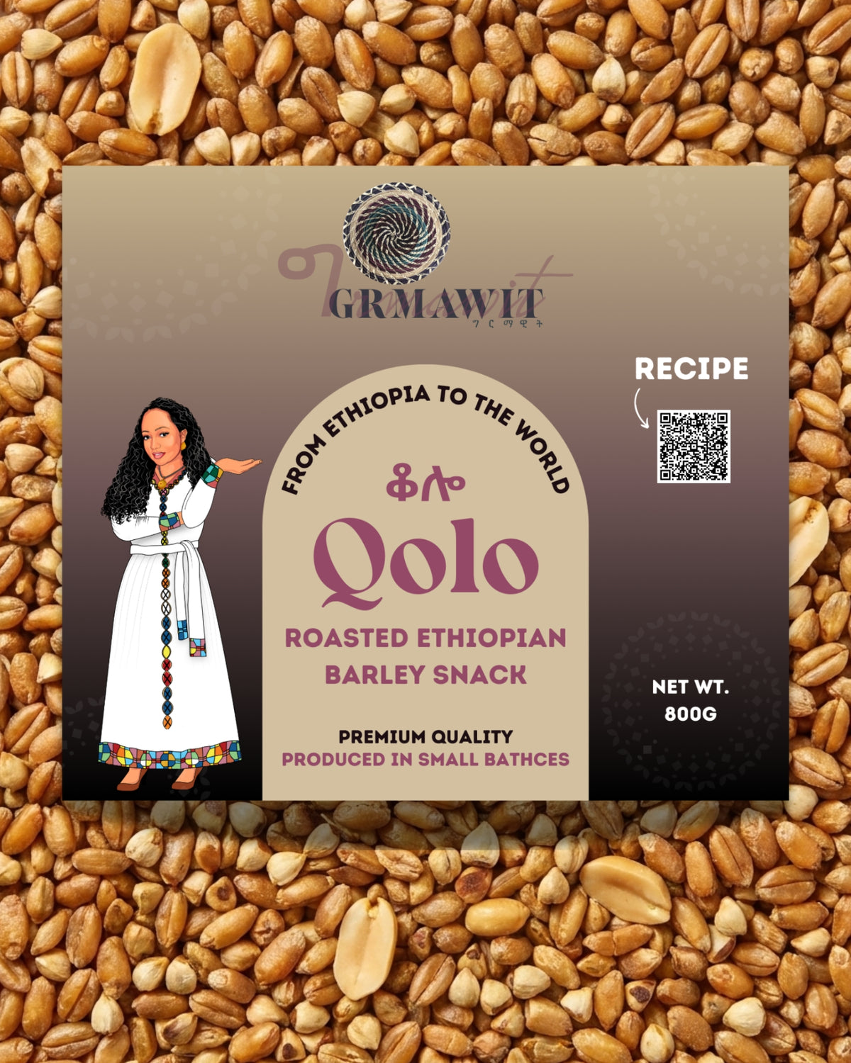 Qolo | Roasted Ethiopian Barley Snack | ቆሎ