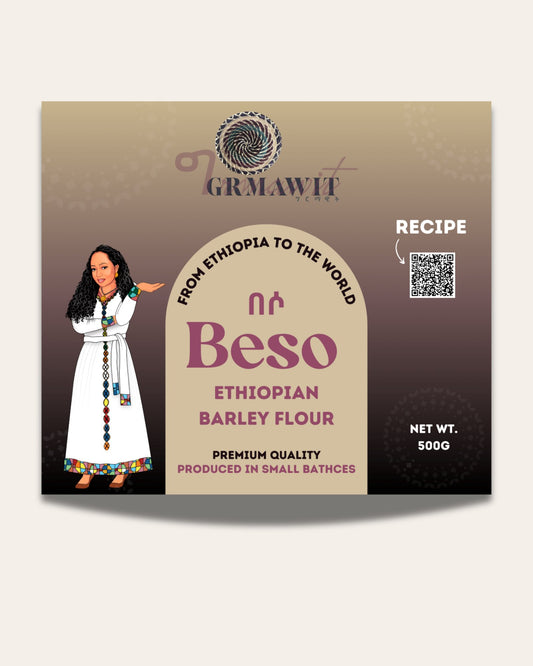 Beso | Roasted Ethiopian Barley Flour | Produced in Small Batches Seasonings & Spices Grmawit 