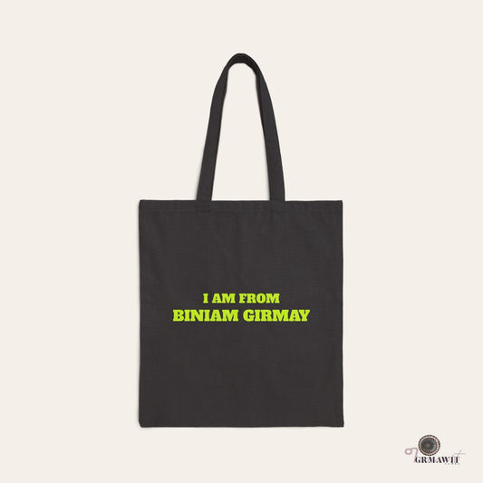 Binyam Girmay | Cotton Canvas Tote Bag Bags Grmawit 