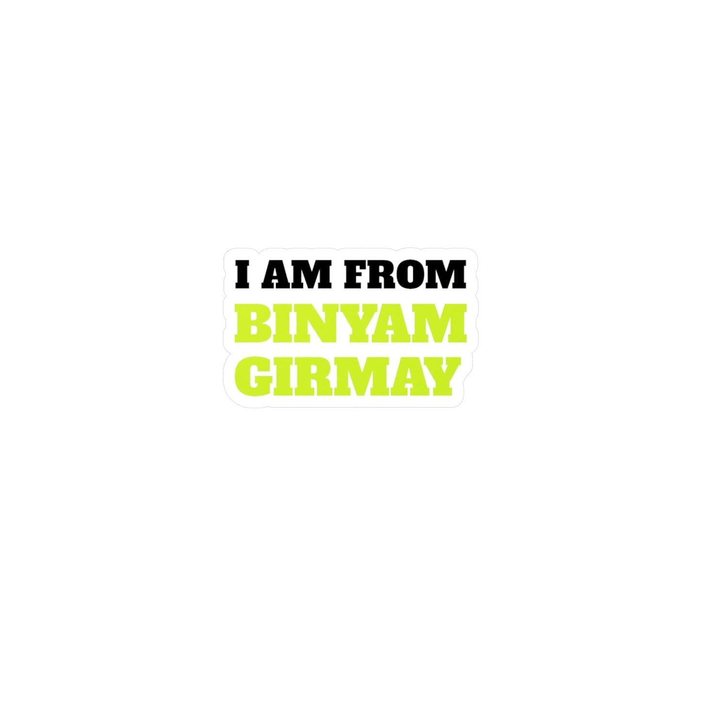 Binyam Girmay Kiss-Cut Vinyl Decals | Grmawit Store Paper products Grmawit 