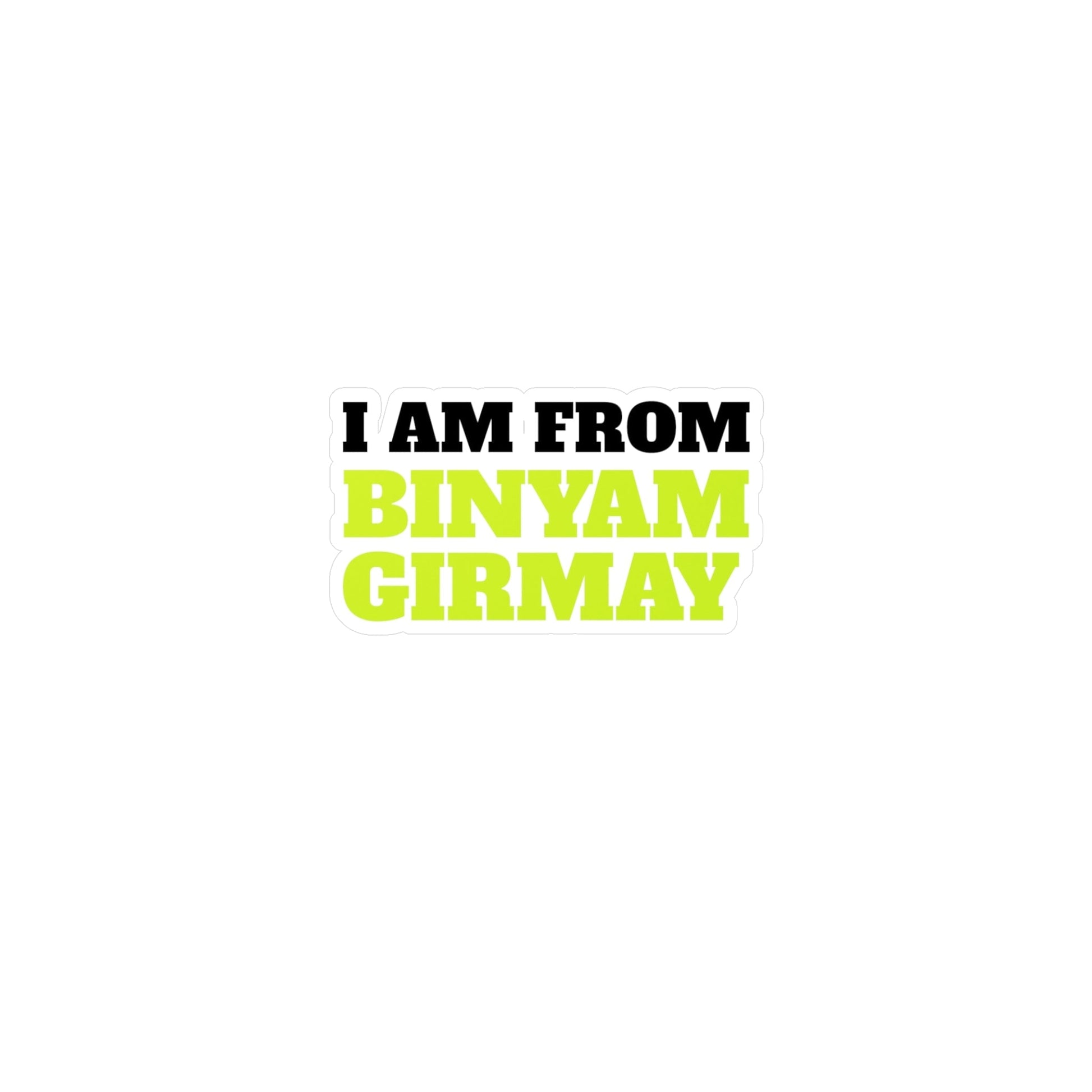 Binyam Girmay Kiss-Cut Vinyl Decals | Grmawit Store Paper products Grmawit 