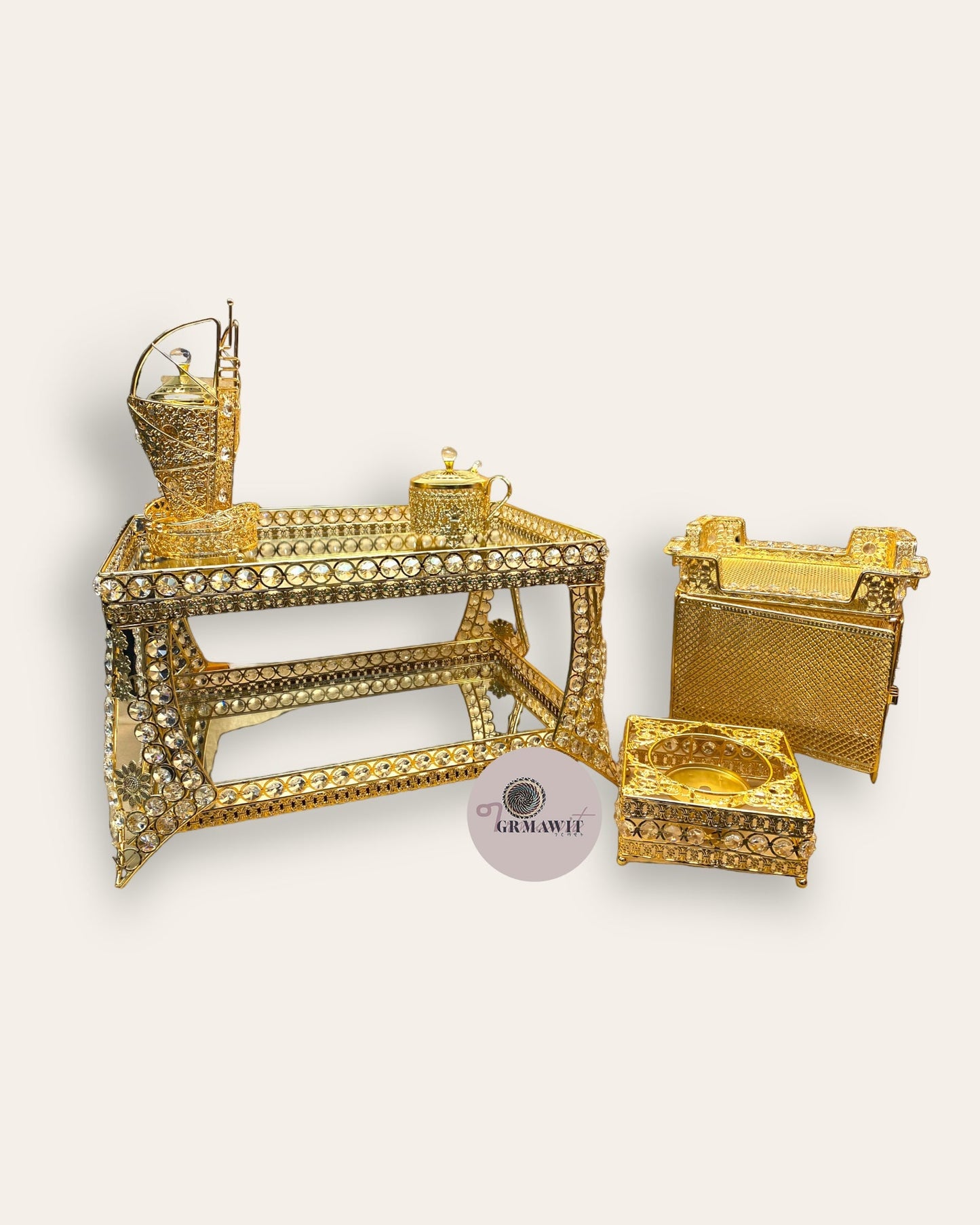 Ethiopian Traditional Coffee Table Set | Golden Extras Grmawit Gold 