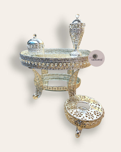 Ethiopian Traditional Coffee Table Set | Silver Extras Grmawit Silver 