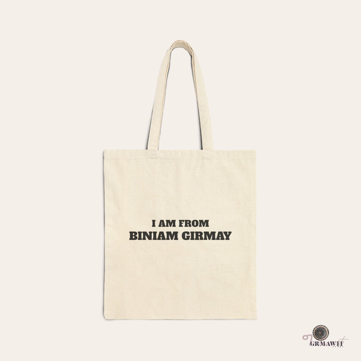 It's our moment Cotton Canvas Tote Bag | Biniam Girmay Bags Printify 