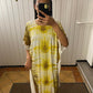 Kaftan Dress - White & Yellow Caftan Grmawit 